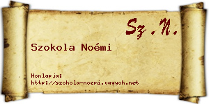 Szokola Noémi névjegykártya